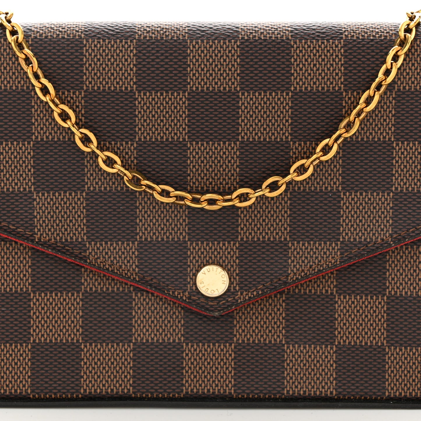 Damier Ebene Pochette Felicie Chain Wallet