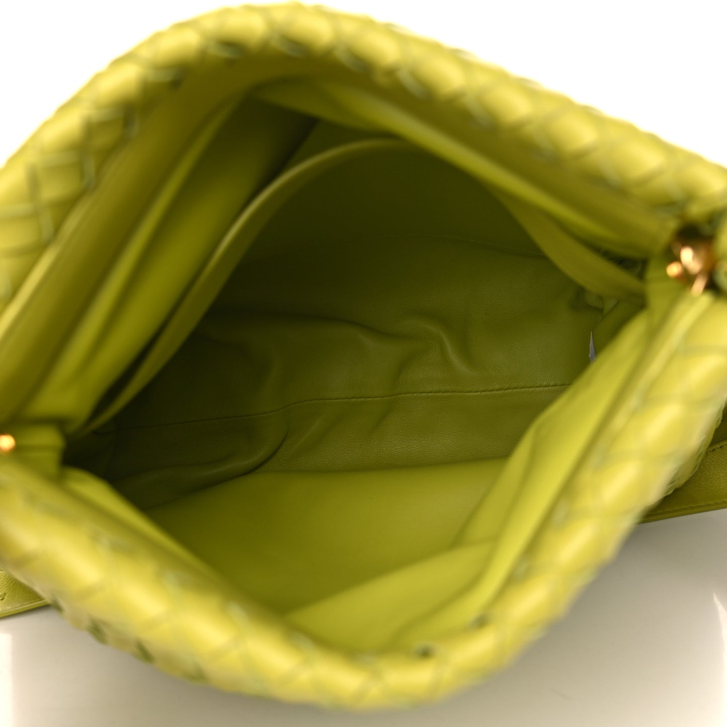 Nappa Intrecciato The Fold Crossbody Kiwi