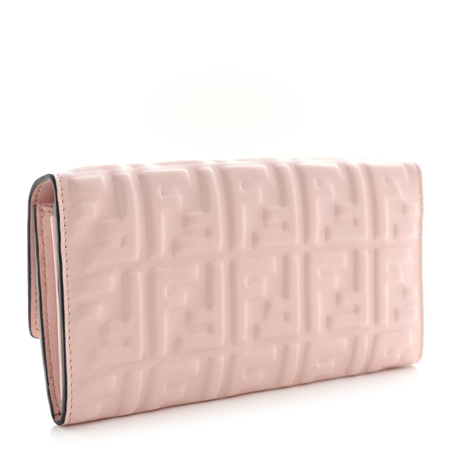 Fendi Nappa Matisse FF Embossed Continental Wallet Rose Quarzo 3 of 8
