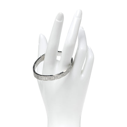 Hermes 18K White Gold Diamond Kilim Bracelet SH 2 of 6