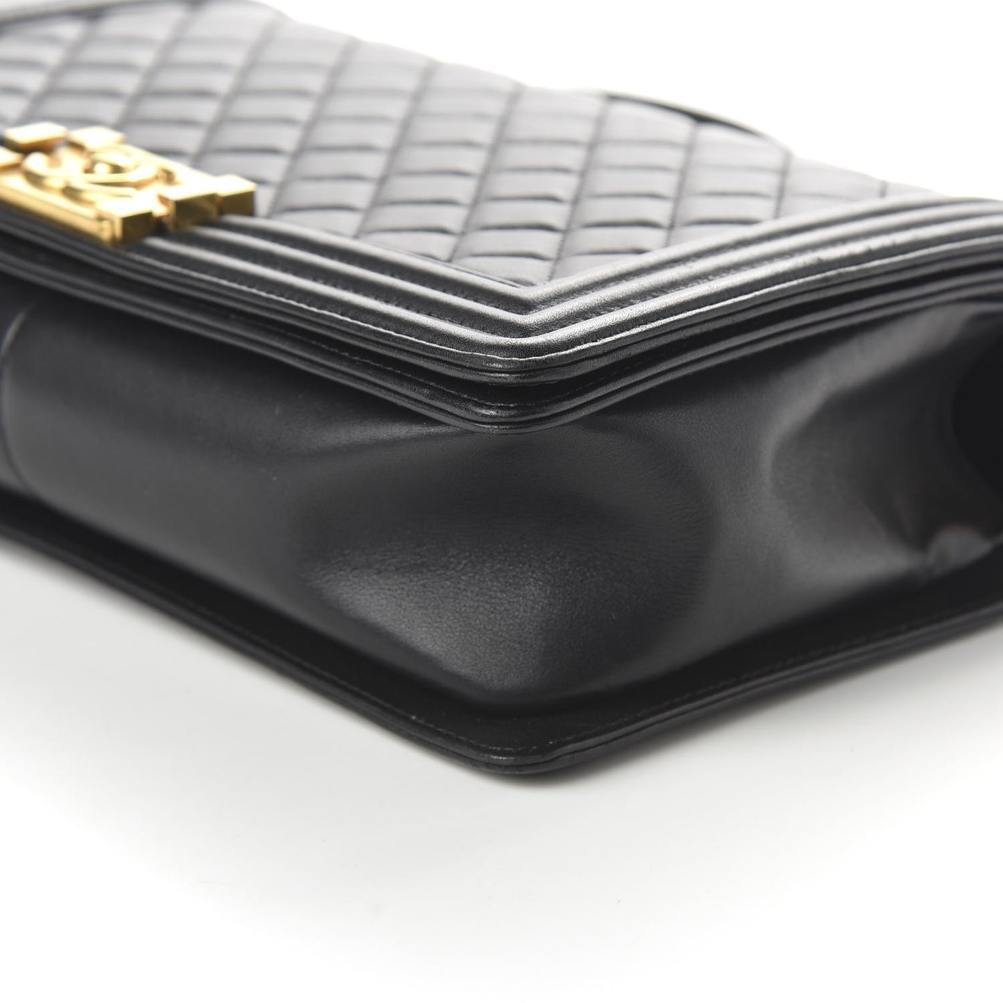 Calfskin Quilted New Medium Boy Flap Black