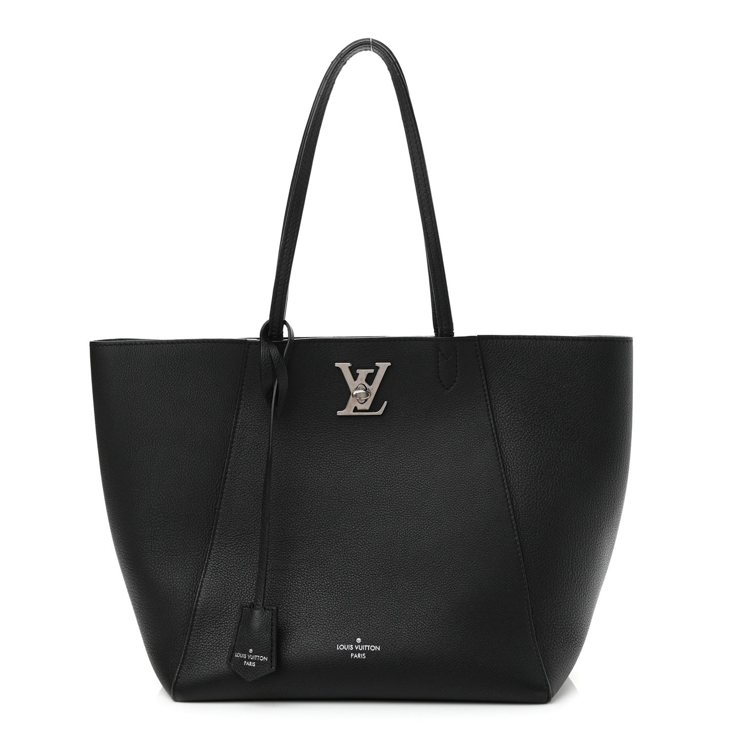 Calfskin Lockme Cabas Black