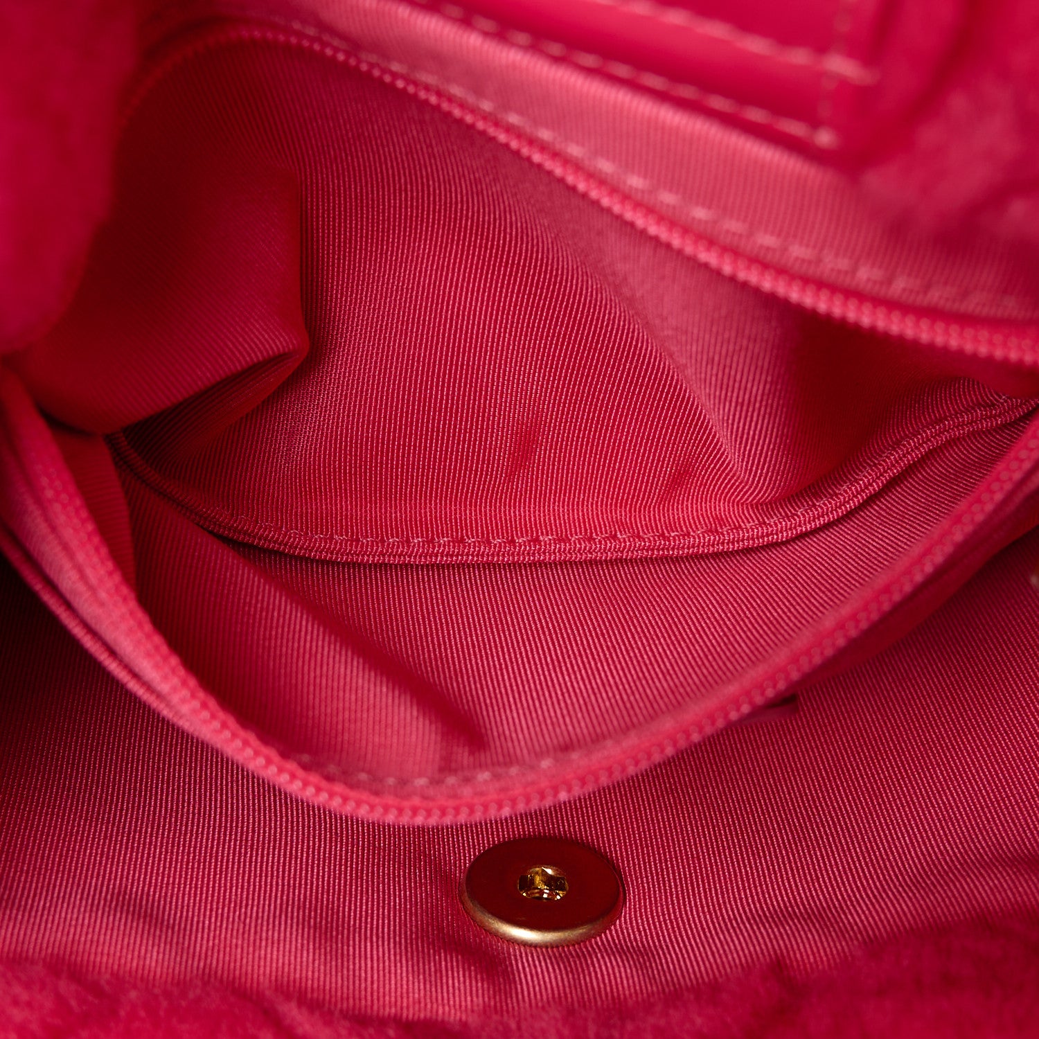 Chanel Shearling Quilted Bucket Bag Fuchsia 6 of 12