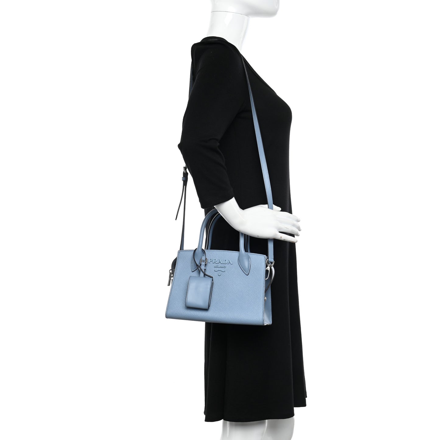 Saffiano Cuir Calfskin Mini Monochrome Top Handle Tote Astrale
