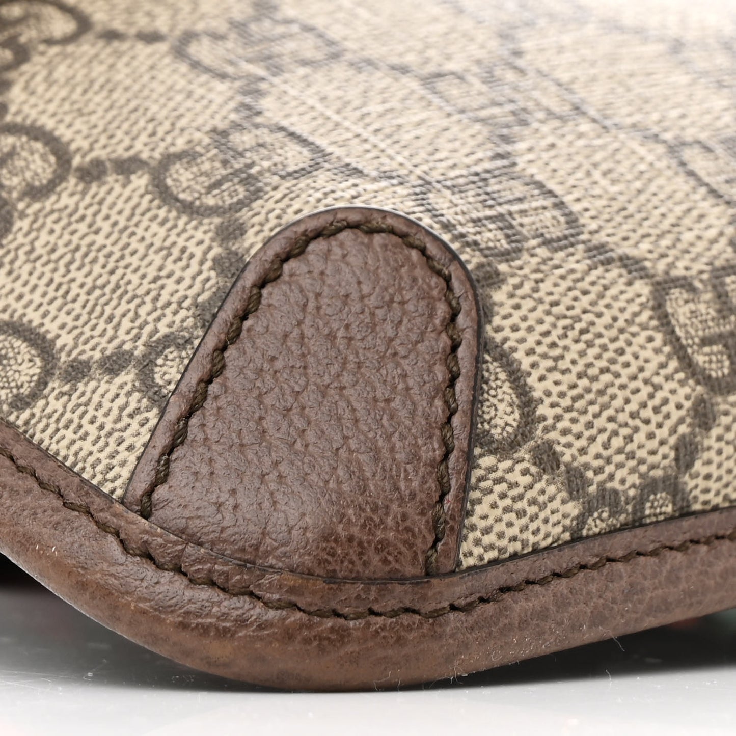 GG Supreme Monogram Neo Vintage Web Belt Bag Brown