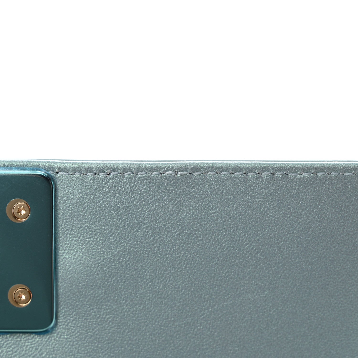 Chanel Iridescent Glazed Calfskin Quilted Small Boy Flap Light Blue 12 of 12