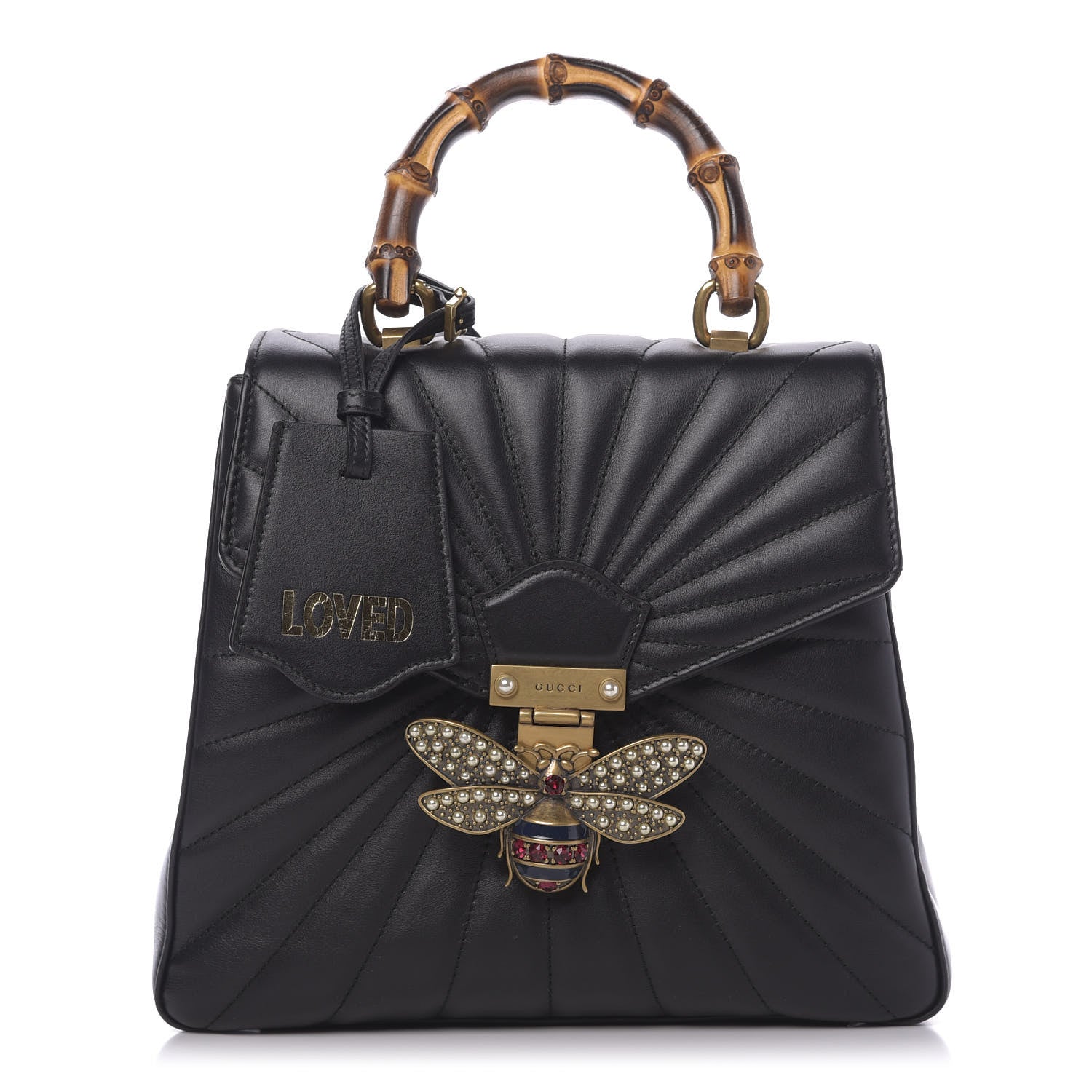 Gucci Calfskin Bamboo Trapuntata Queen Margaret Backpack Black 1 of 12