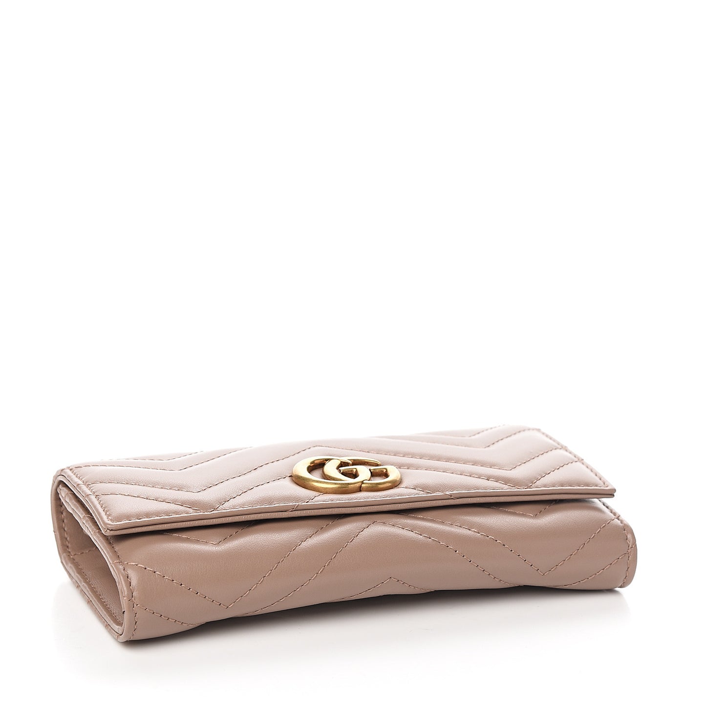 Calfskin Matelasse GG Marmont Continental Wallet Porcelain Rose
