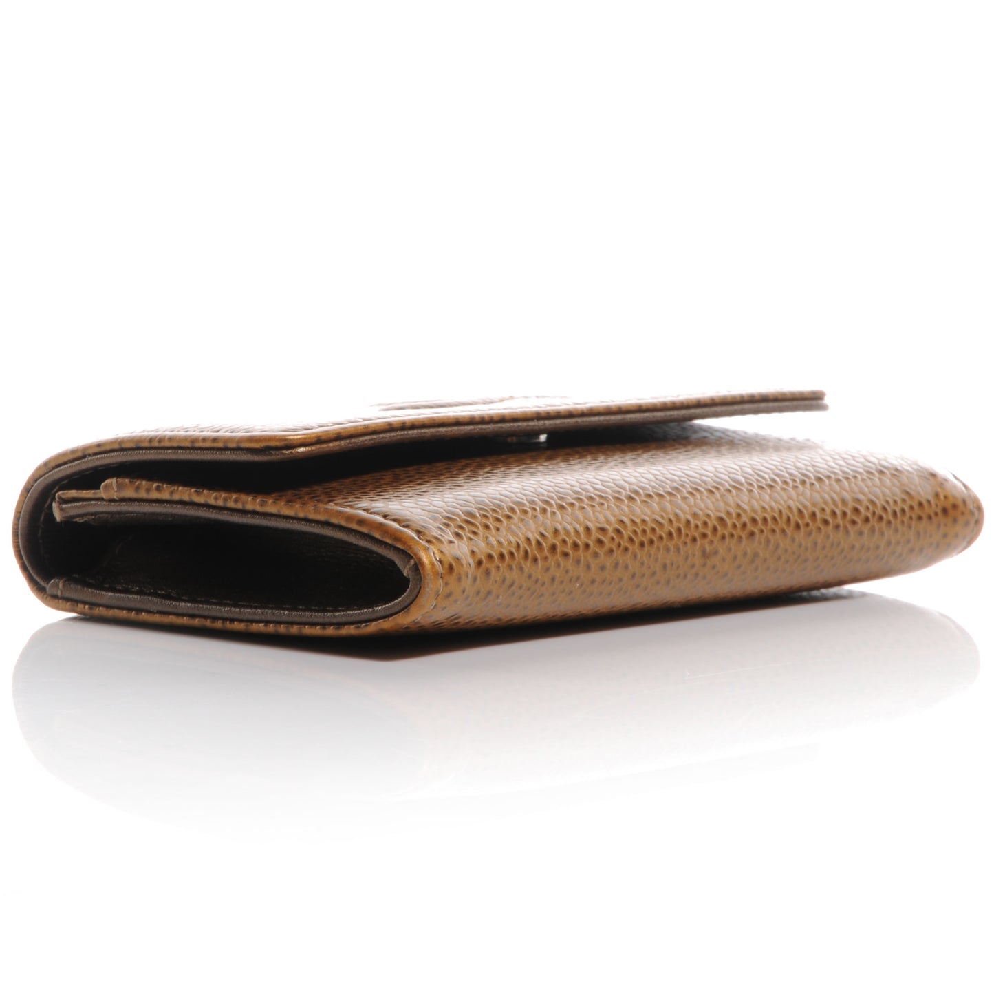 Caviar CC Card Holder Dark Gold