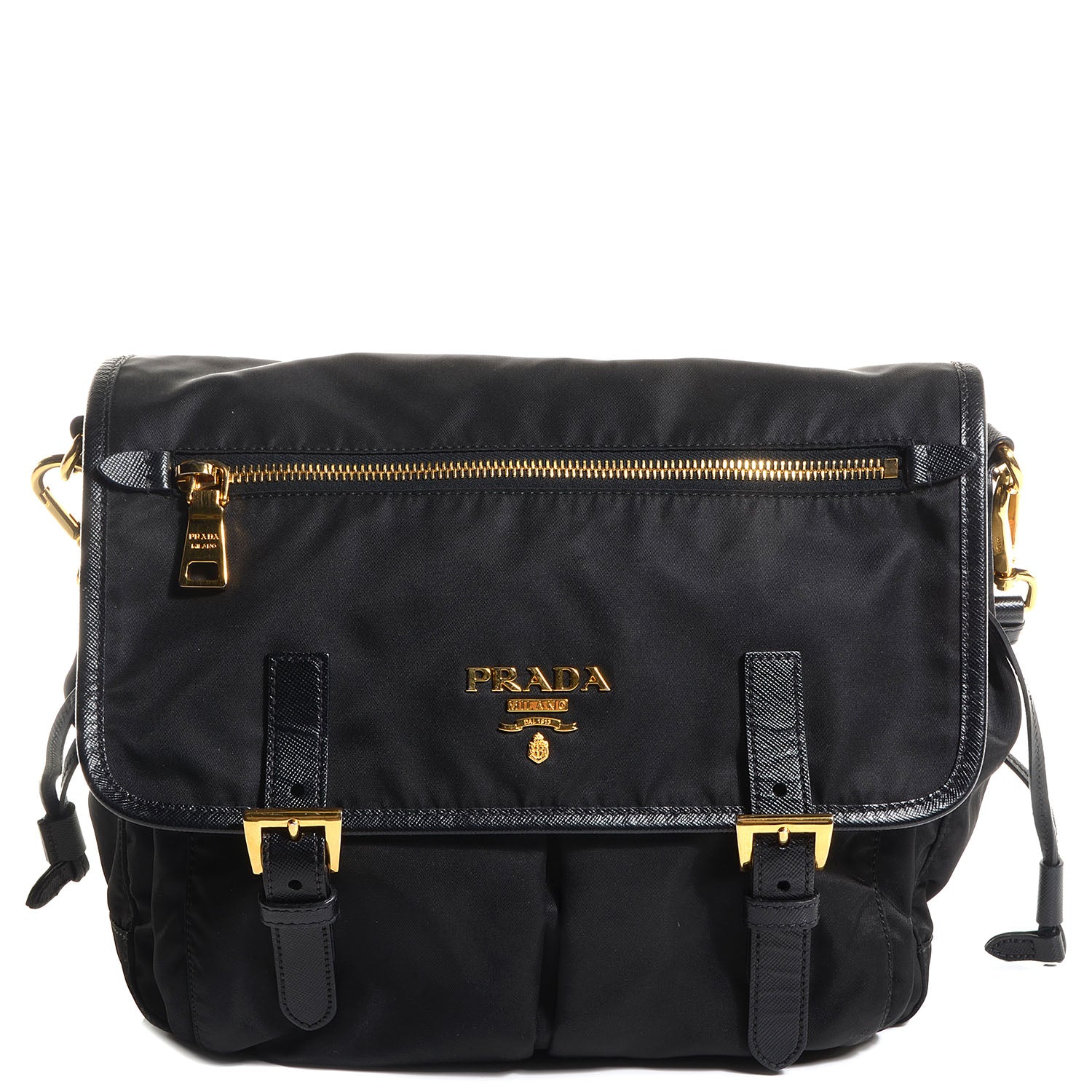Prada Tessuto Nylon Messenger Bag Nero Black 1 of 11