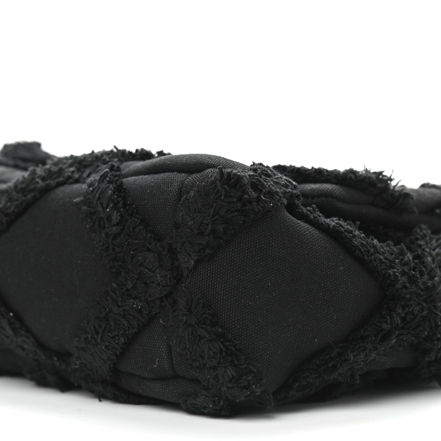 Cotton Canvas Quilted Large Chanel 19 Flap Black