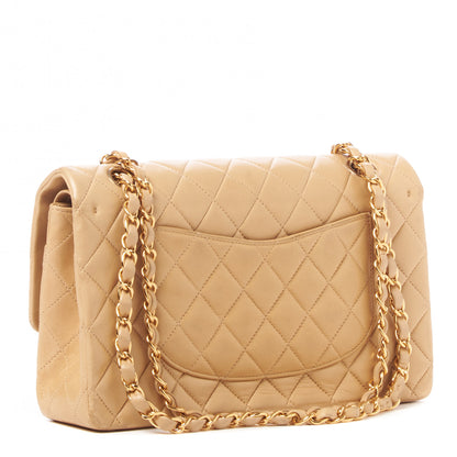 Chanel Lambskin Quilted Medium Double Flap Beige 2 of 9