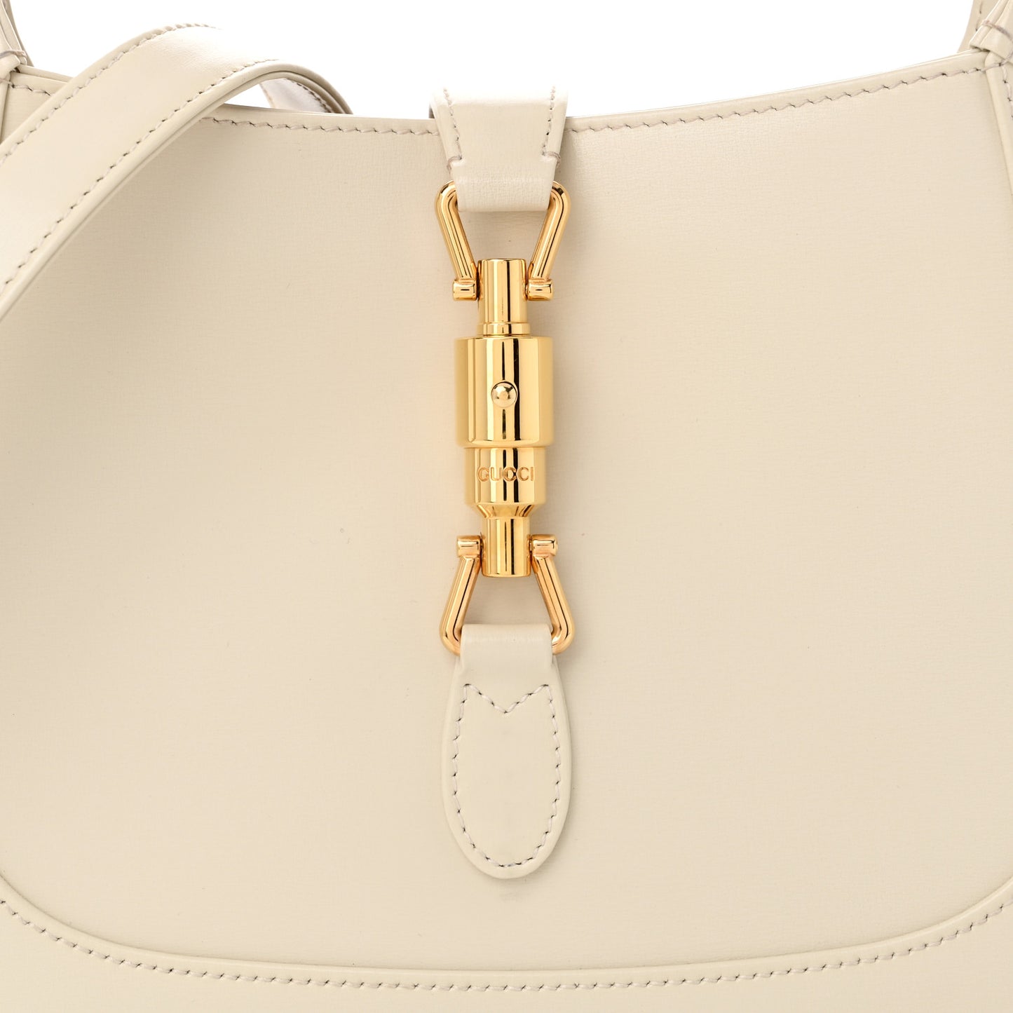 Boarded Dyana Lux Calfskin Small Jackie 1961 Hobo Mystic White