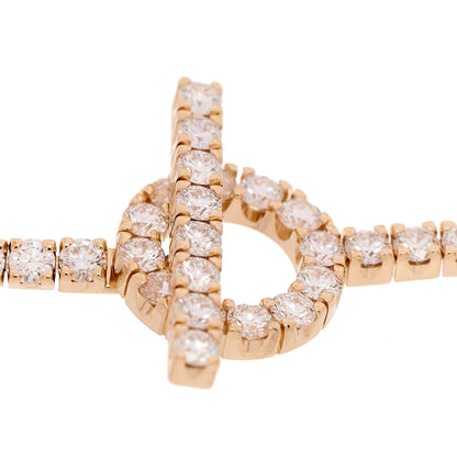 Hermes 18K Rose Gold Diamond Finesse Link Bracelet SH 4 of 5