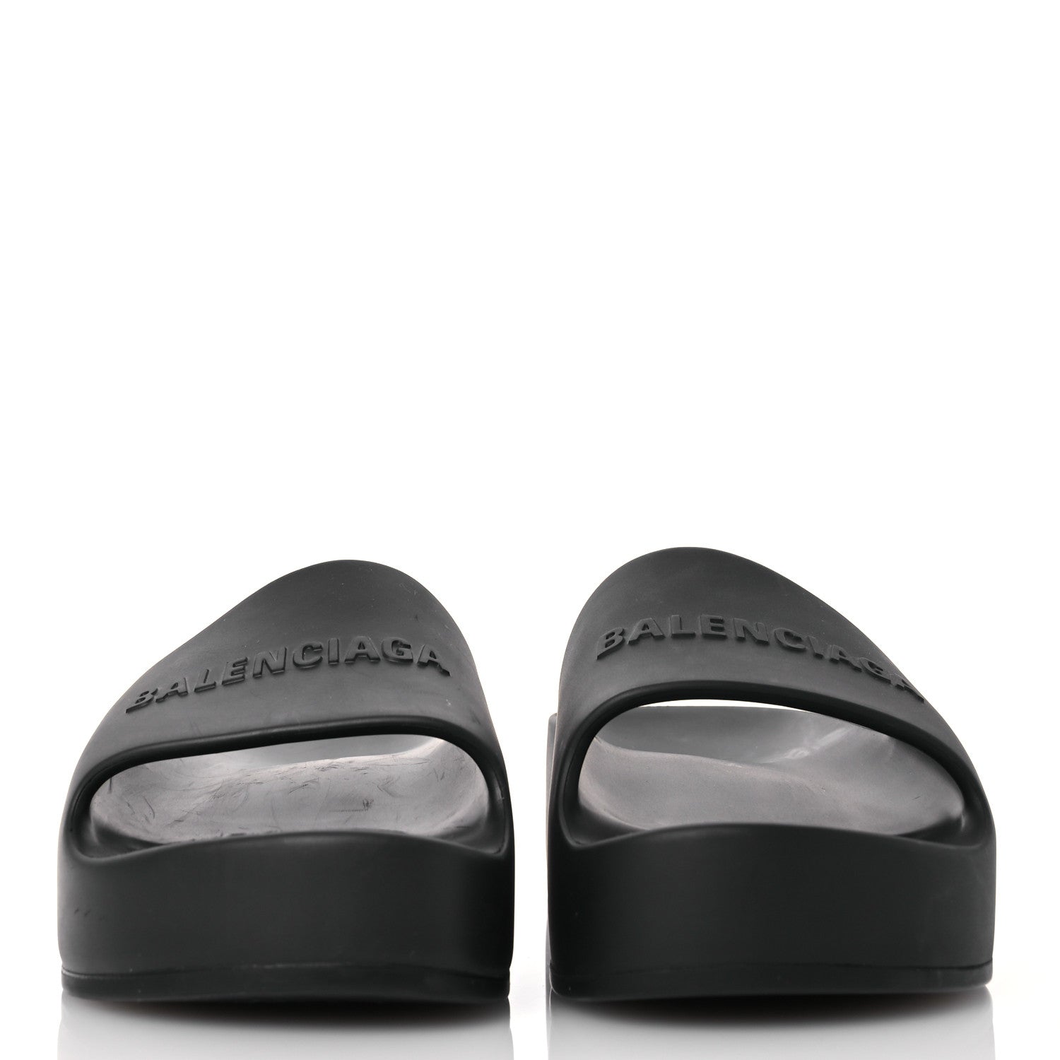 Balenciaga Rubber Chunky Platform Slide Sandals 39 Black 2 of 13