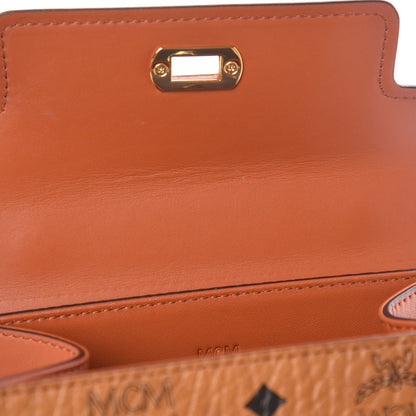 MCM Visetos X-Mini Heritage Top Handle Satchel Cognac 8 of 15