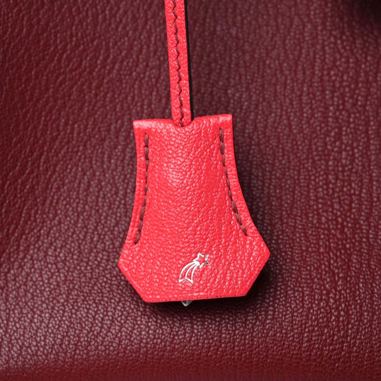 Hermes Chevre Mysore Horseshoe Birkin 25 Rouge H Bougainvillea 10 of 11