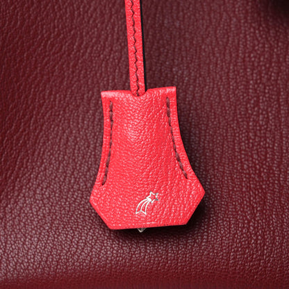 Hermes Chevre Mysore Horseshoe Birkin 25 Rouge H Bougainvillea 10 of 11