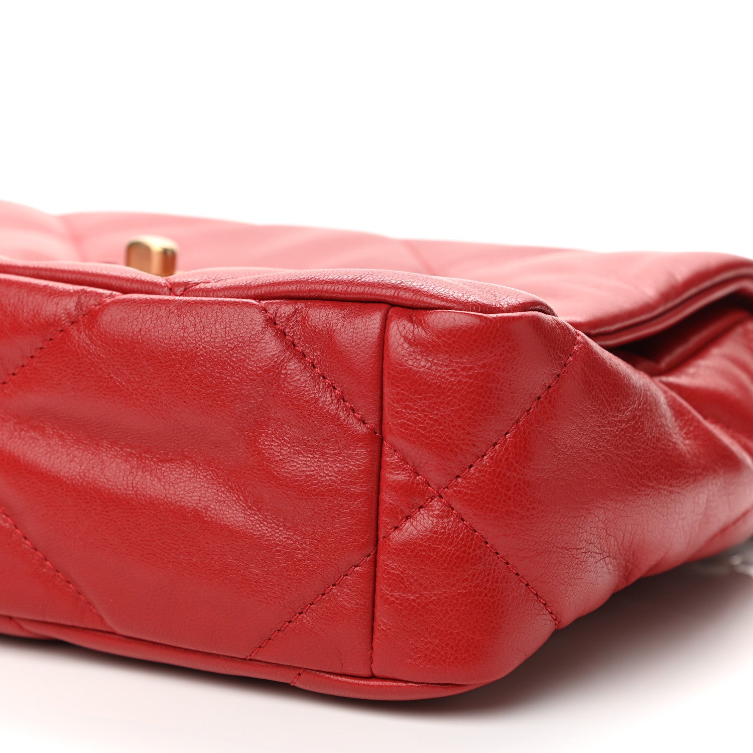 Chanel Lambskin Quilted Medium Chanel 19 Flap Red 10 of 11