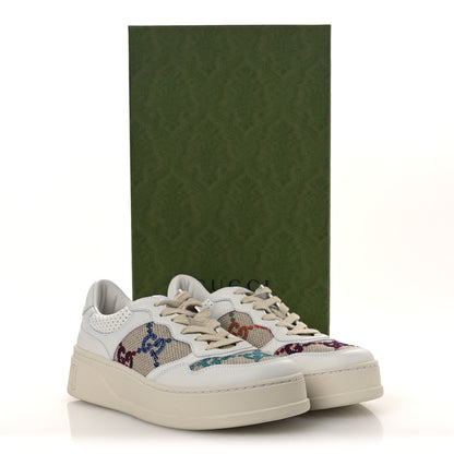 Gucci Dali Soft Calfskin GG Tennis Embossed Perforated Womens Platform 55mm Sneakers 38.5 White Multicolor 12 of 12