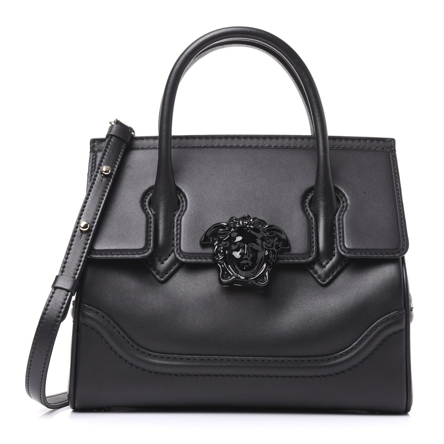 Versace Calfskin Medium Palazzo Empire Bag Black 1 of 10