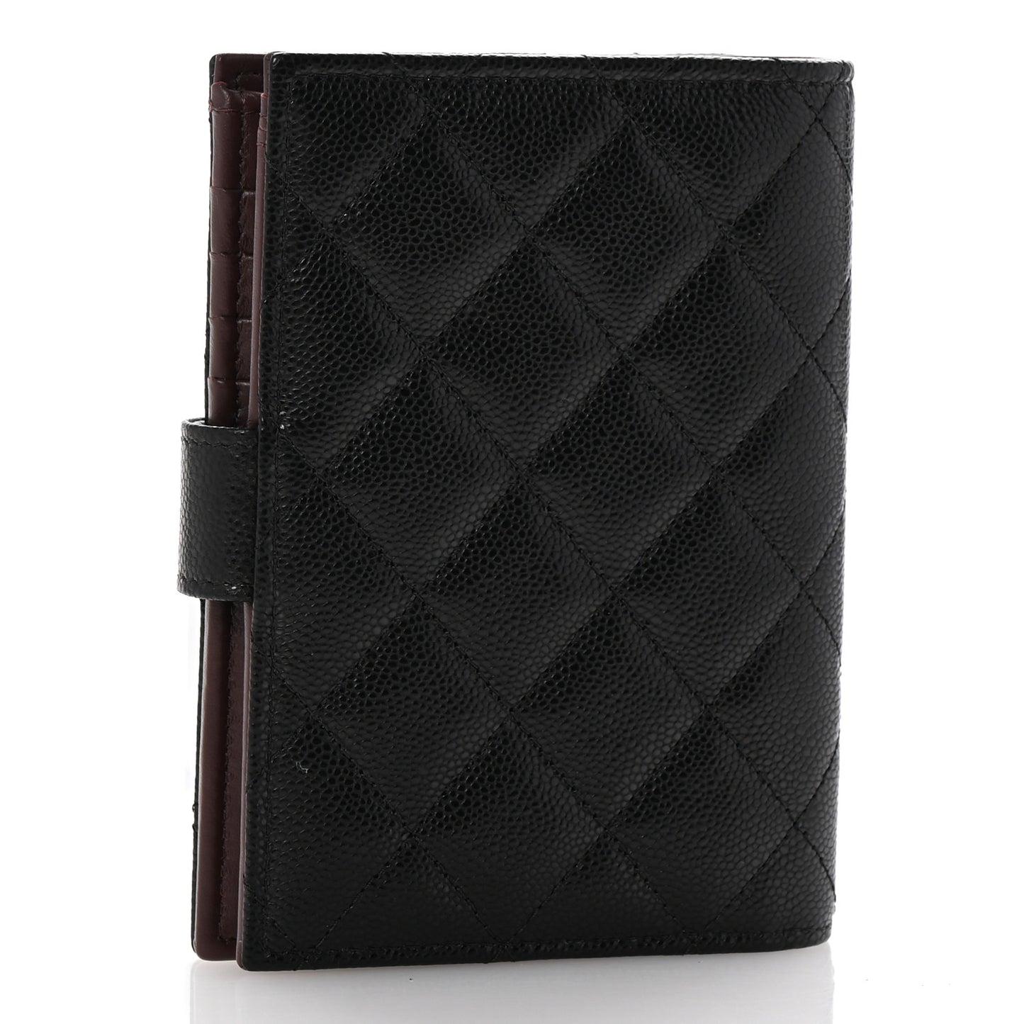 Caviar Quilted Passport Holder Black