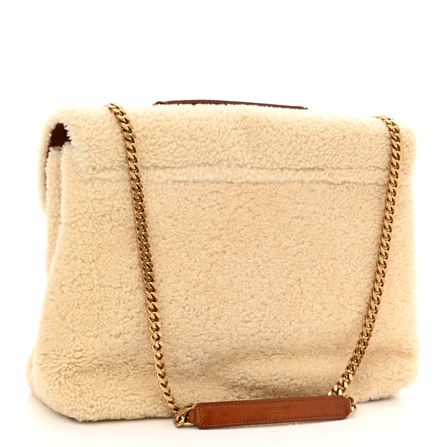 Shearling Medium Loulou Shoulder Bag Natural