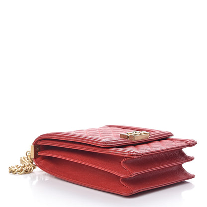 Chanel Caviar Quilted North South Boy Flap Red 4 of 8
