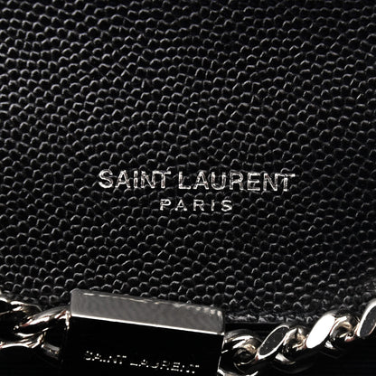 Saint Laurent Grain De Poudre Small Monogram Kate Satchel Black 6 of 9