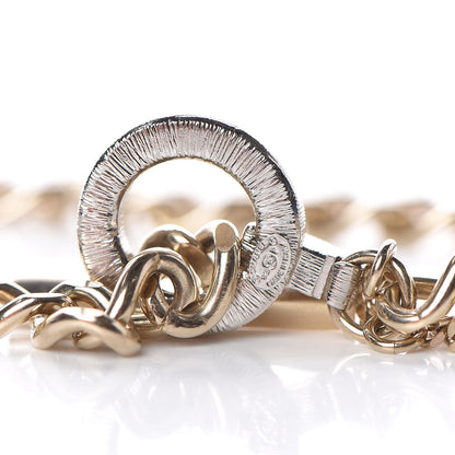 Chanel Crystal Chain CC Multi Strand Necklace Gold 5 of 7
