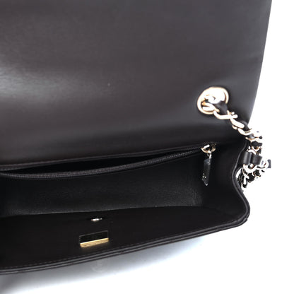 Chanel Lambskin Quilted Mini Rectangular Flap Dark Brown 4 of 4