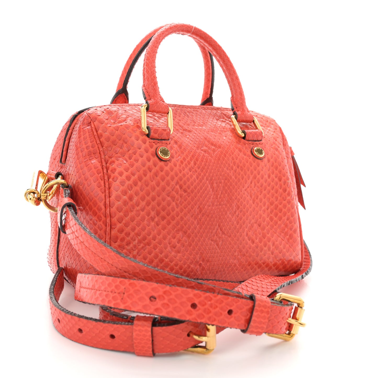 Snakeskin Embossed Monogram Speedy Bandouliere 20 Orient