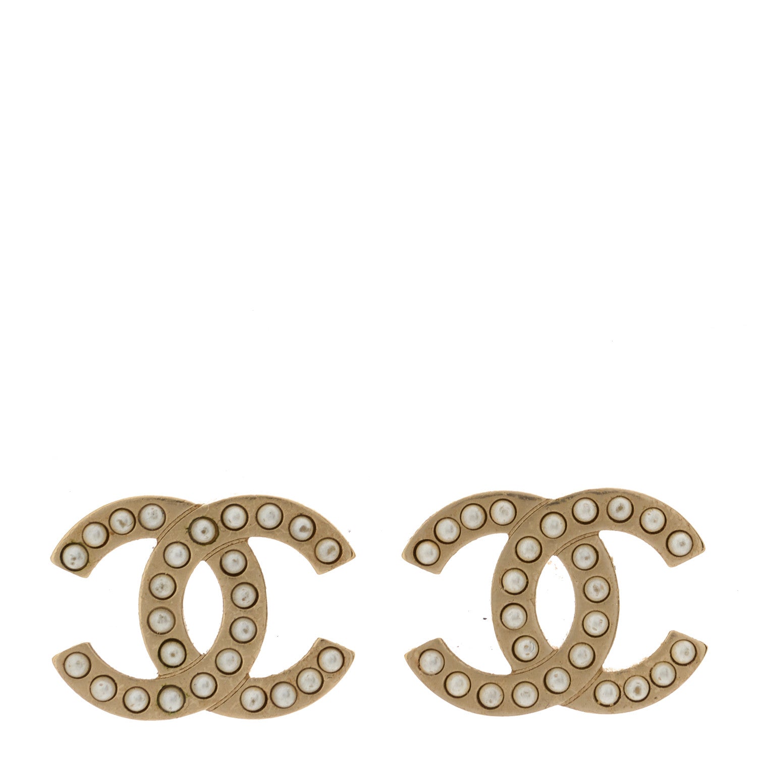 Chanel Pearl CC Earrings Gold 1 of 5