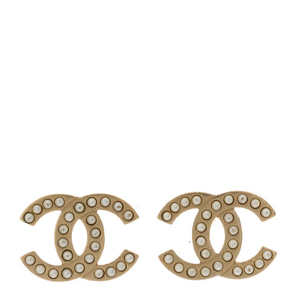 Chanel Pearl CC Earrings Gold 1 of 5