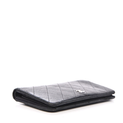 Chanel Lambskin Quilted Yen Wallet Black 3 of 16