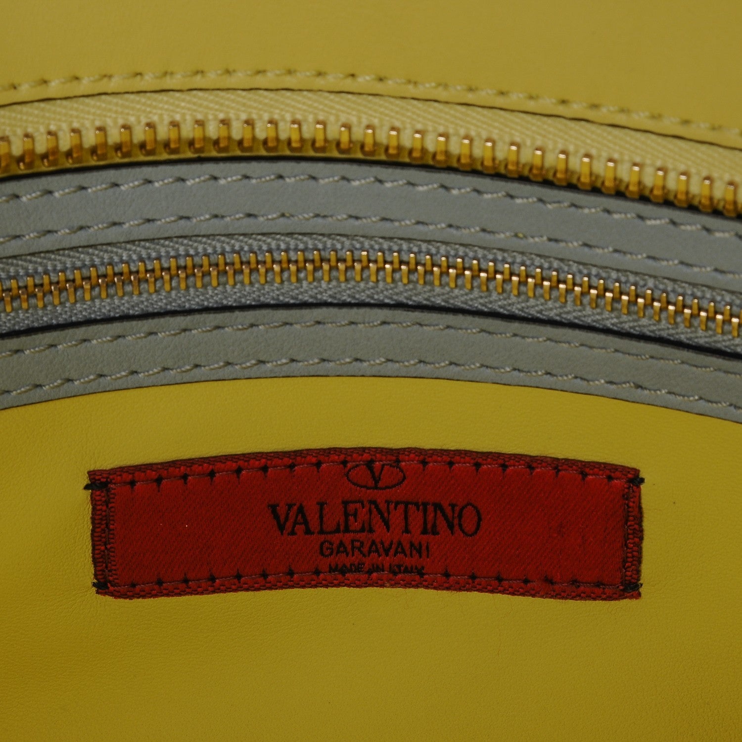 Valentino Garavani Vitello Watercolor Rockstud Double Handle Tote Rose Green Yellow Sky 6 of 7