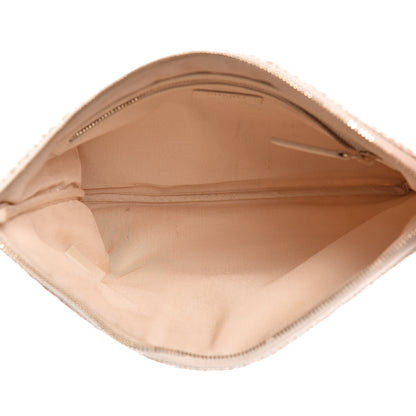 Chanel Woven Straw Raffia Medium Deauville Cosmetic Pouch Ivory 5 of 9