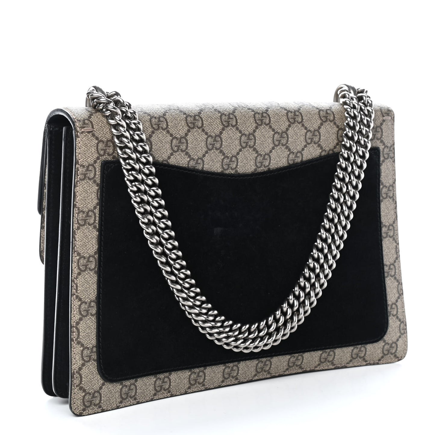 GG Supreme Monogram Medium Dionysus Shoulder Bag Black