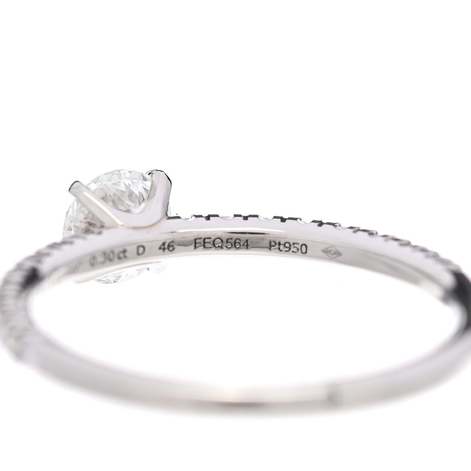 Cartier Platinum Diamond .30ct Etincelle De Cartier Solitaire Engagement Ring 46 3.75 6 of 7