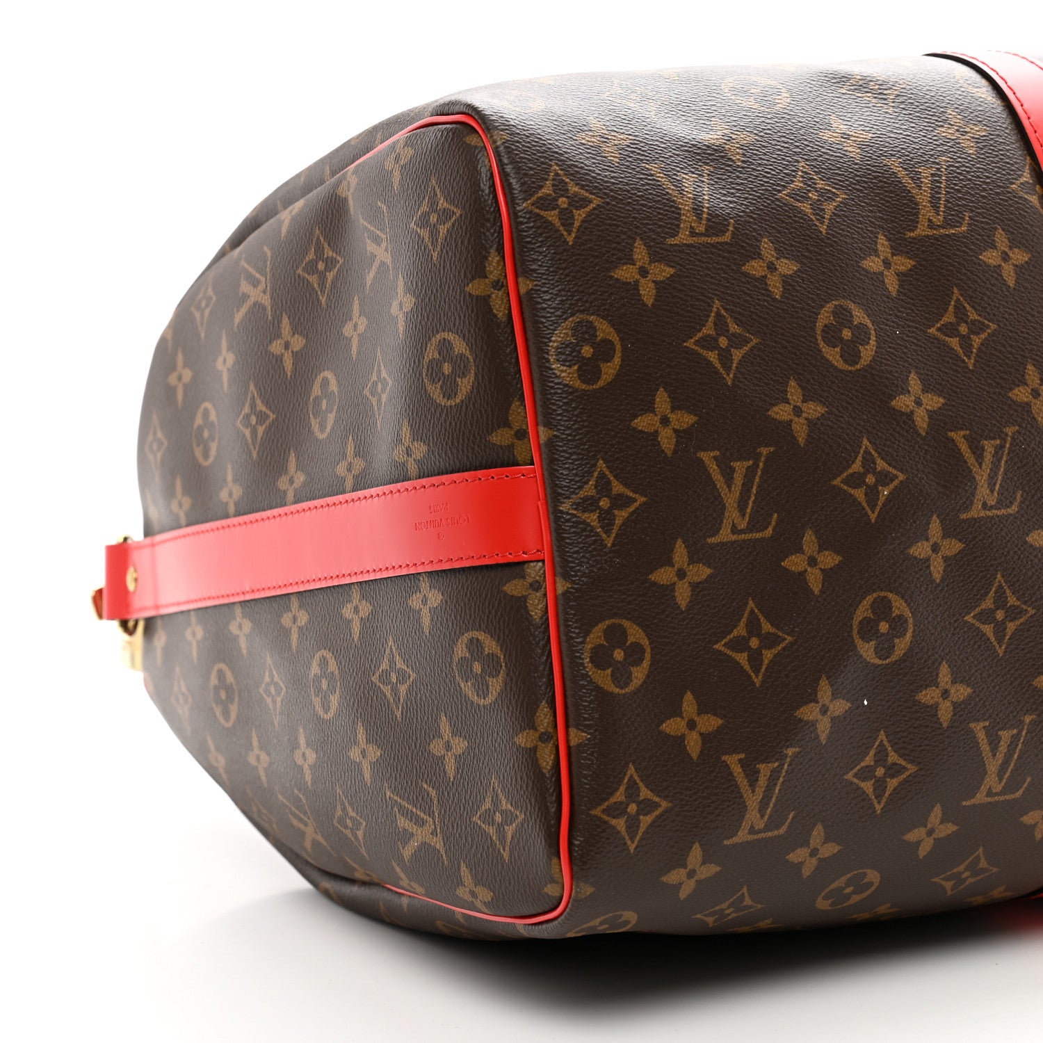Louis Vuitton Calfskin Monogram Keepall Bandouliere 50 Coquelicot 6 of 9