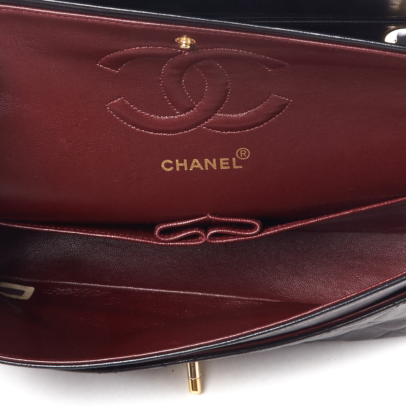 Chanel Lambskin Quilted Medium Double Flap Black 6 of 9