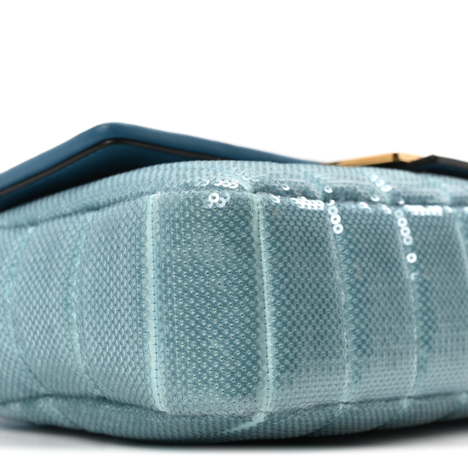 Fendi Satin Vitello King Sequin Baguette Blue 8 of 9