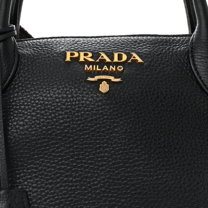 Prada Vitello Daino Small Tote Black 8 of 20