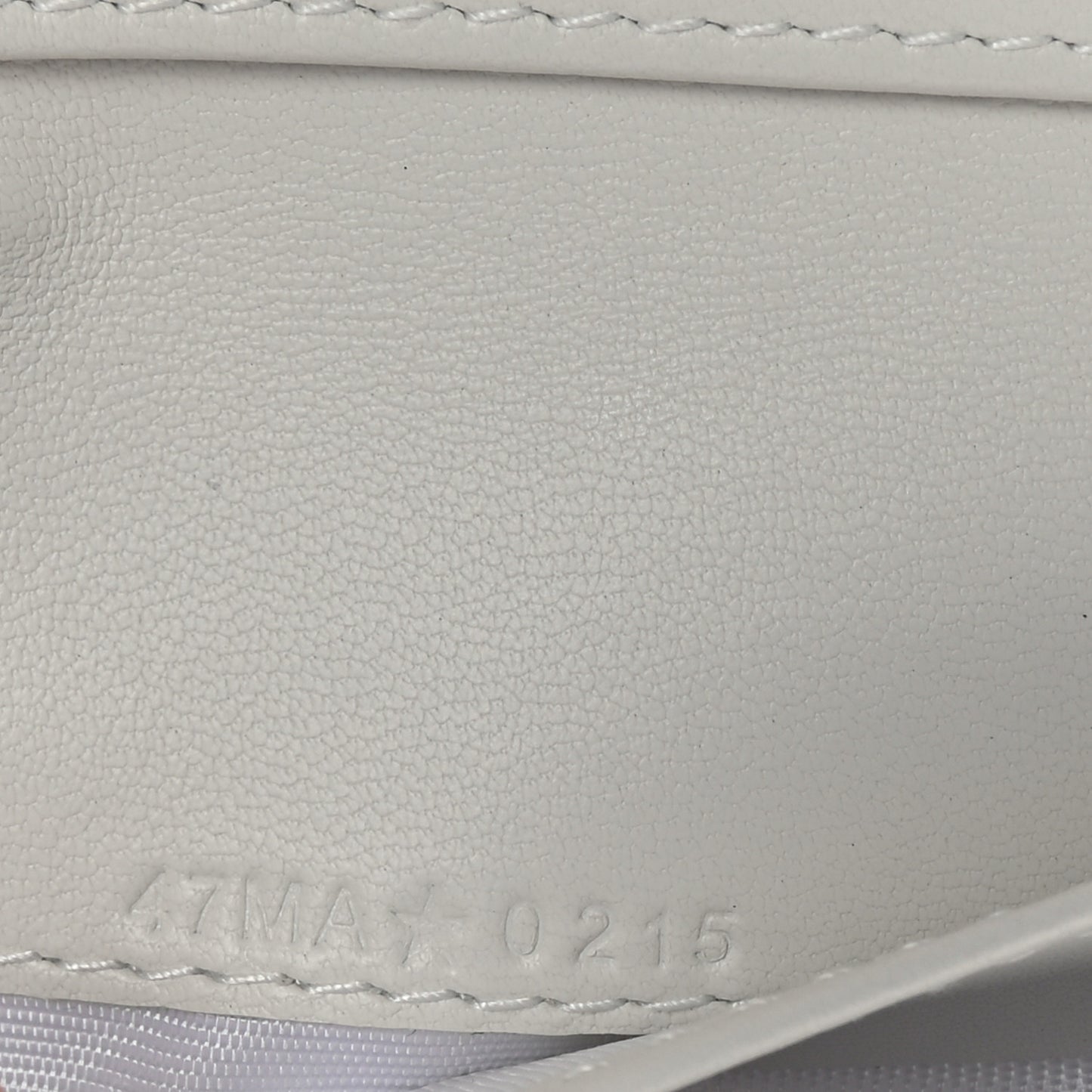 Calfskin Butterfly Printed Caro Medium Wallet White Multicolor