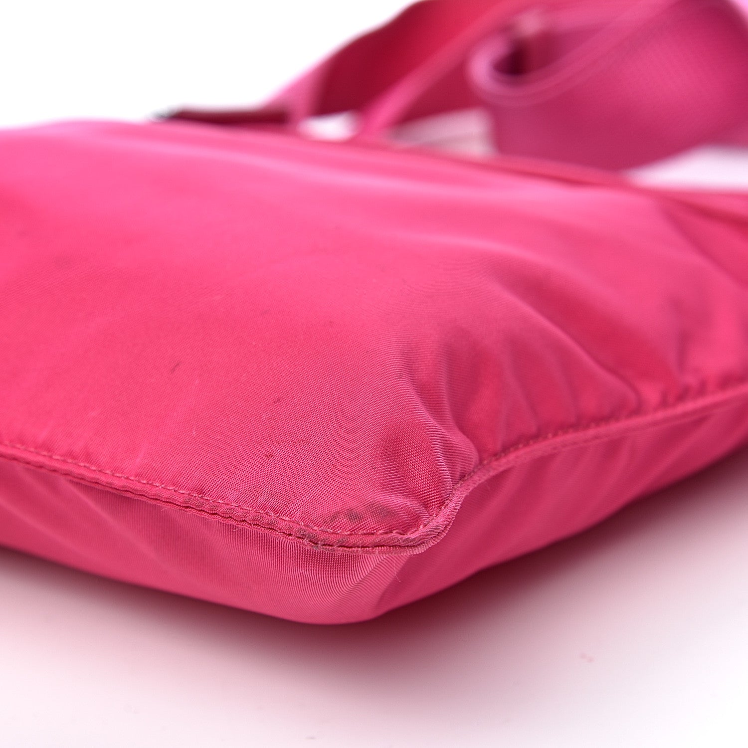 Prada Nylon Vela Flat Messenger Bag Fuxia 8 of 12