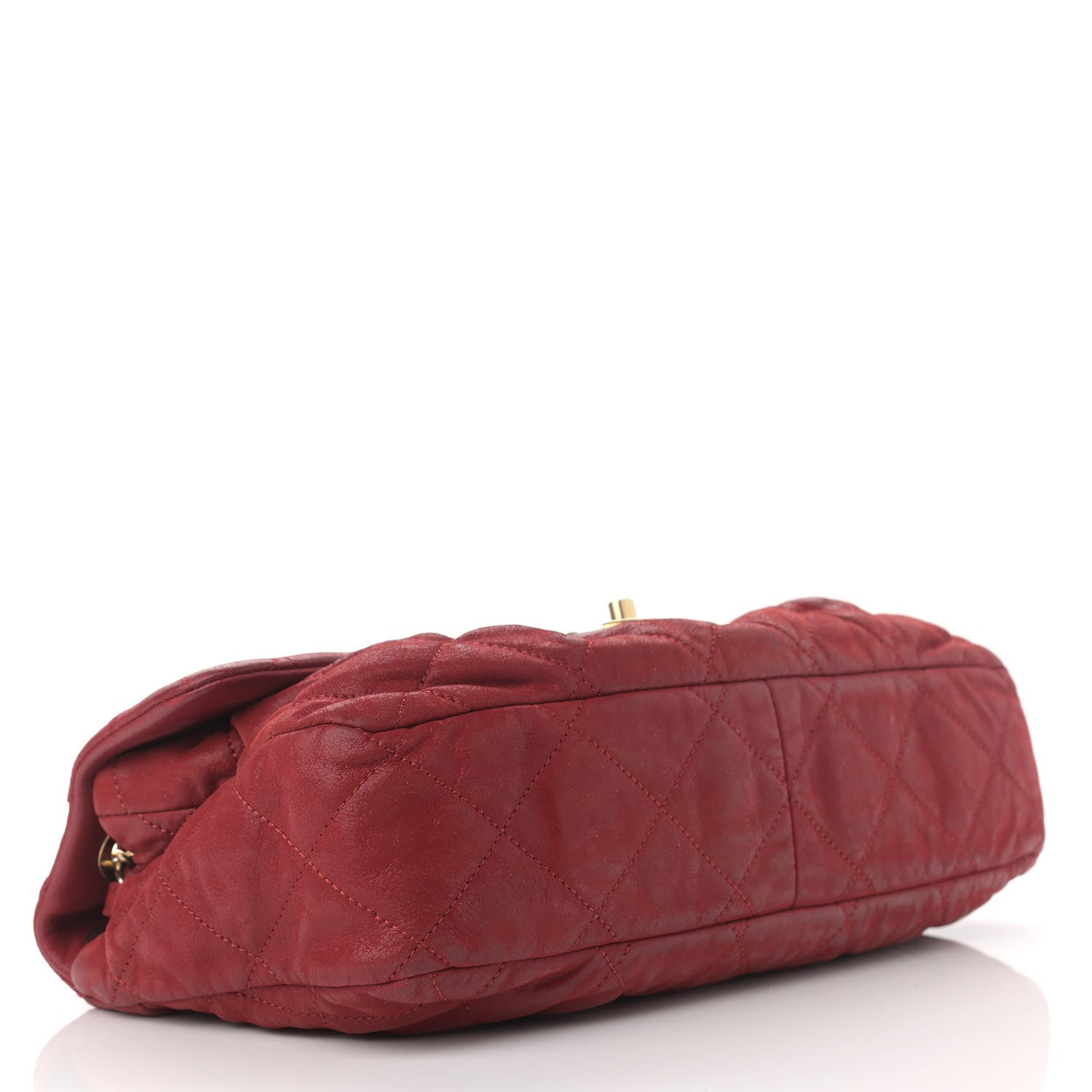 Chanel Iridescent Calfskin Large Chic Quilt Flap Red 4 of 11