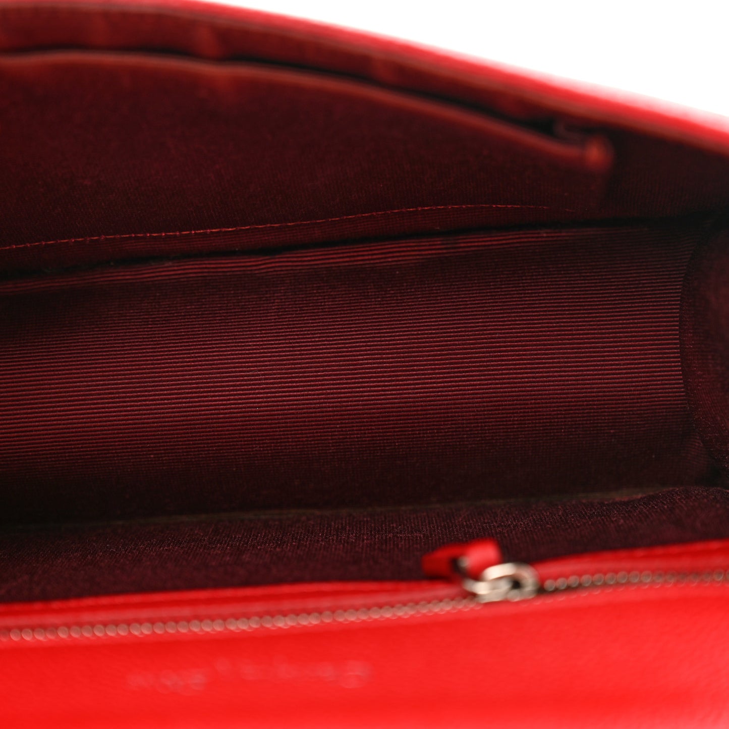 Grained Calfskin Small Diorama Flap Bag Red