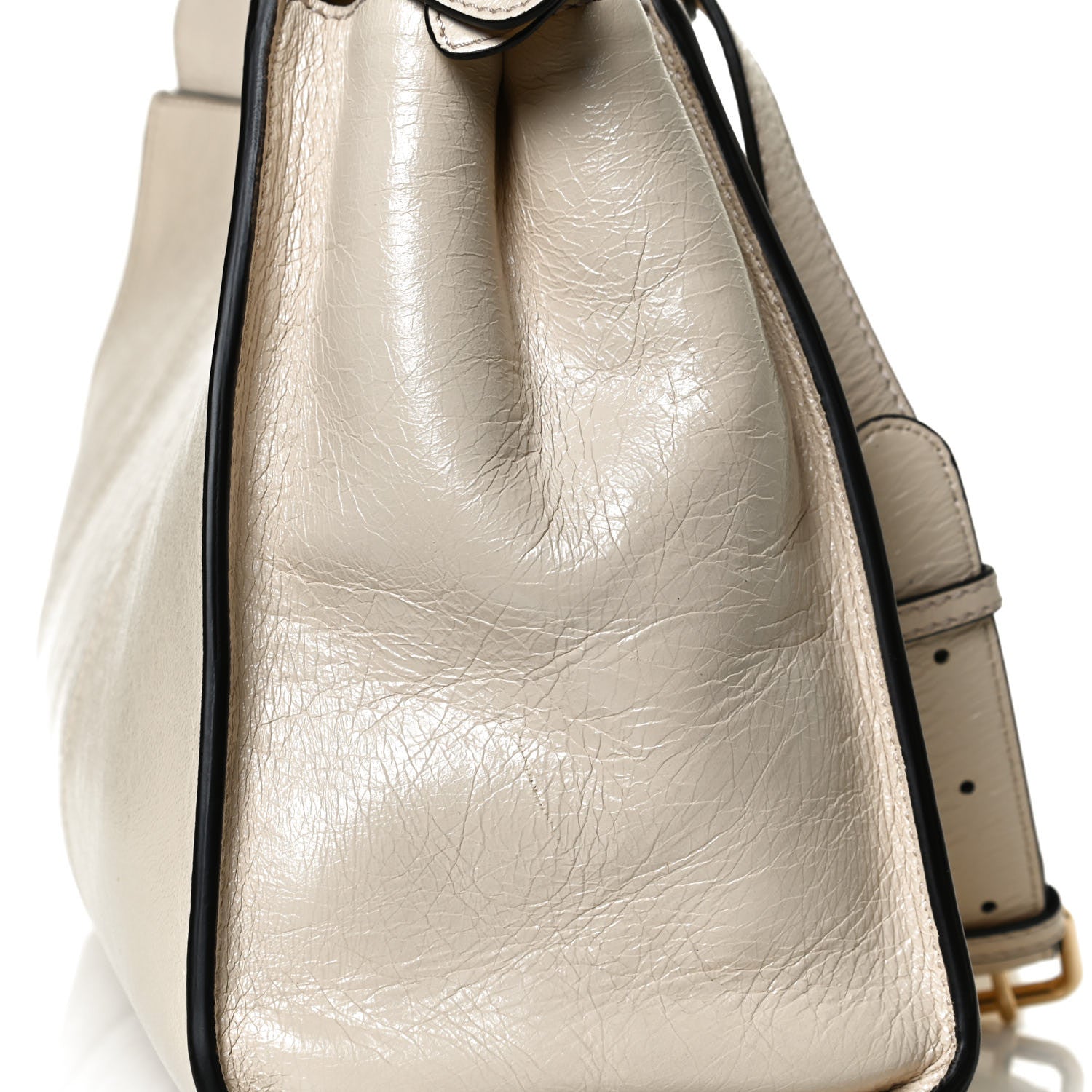 Fendi Agnello Old Shine Medium Peekaboo Iconic Satchel Camelia 26 of 31