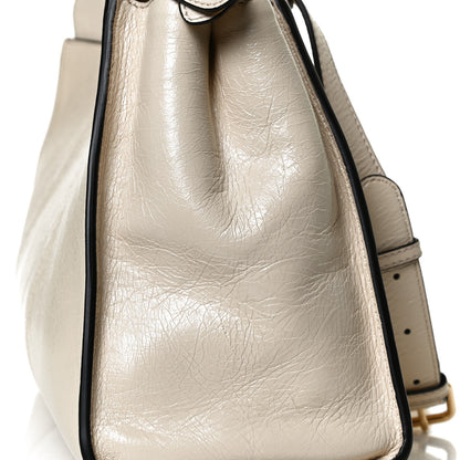 Fendi Agnello Old Shine Medium Peekaboo Iconic Satchel Camelia 26 of 31