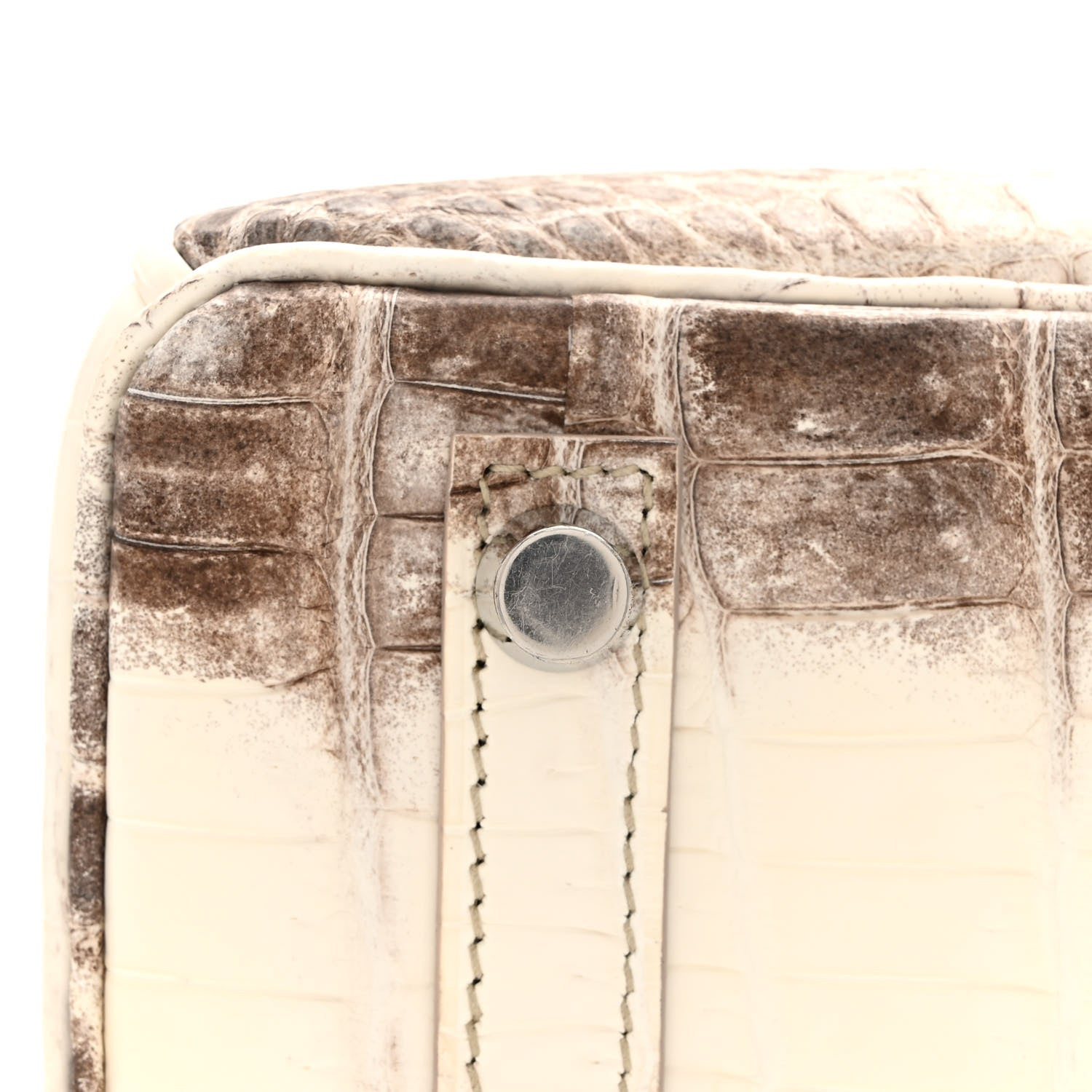 Hermes Matte Niloticus Crocodile Himalaya Birkin 25 Blanc 17 of 20
